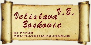 Velislava Bošković vizit kartica